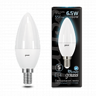 Лампа Gauss LED Свеча 6,5W, Е14, 4100