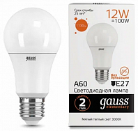 Лампа Gauss LED Elementary А60 12W E27, 3000