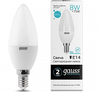 Лампа Gauss LED Elementary Свеча, 8W E14, 4100