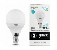 Лампа Gauss LED Elementary Шарик, 10W E14, 4100