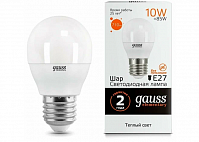 Лампа Gauss LED Elementary Шарик, 10W E27, 3000