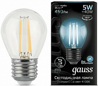 Лампа Gauss LED Filament шарик, 5W E27, 4100