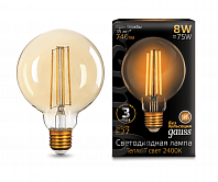 Лампа Gauss LED Filament G200 Flexible, 8W E27, 2400