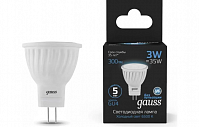 Лампа Gauss LED MR11, 3W, 220V, 4200