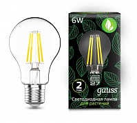 Лампа LED для растений, A60 6W, Fito Filament Gauss