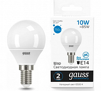 Лампа Gauss LED Elementary Шарик, 10W E14, 6500