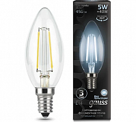 Лампа Gauss LED Filament свеча, 5W E14, 4100