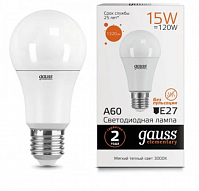 Лампа Gauss LED Elementary А60 15W E27, 3000