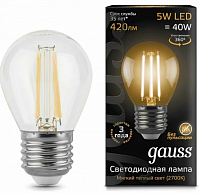 Лампа Gauss LED Filament шарик, 5W E27, 2700