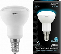 Лампа Gauss LED R50, 6W, Е14, 4100