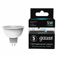 Лампа Gauss LED MR16 5W, 220v, 4100k- ДИММЕР