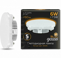 Лампа Gauss LED, GX53, 6W Premium, 2700