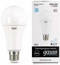 Лампа Gauss LED Elementary А67 25W E27, 6500