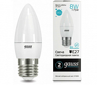 Лампа Gauss LED Elementary Свеча, 8W E27, 4100