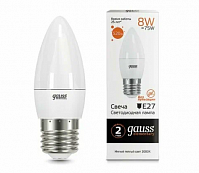 Лампа Gauss LED Elementary Свеча, 8W E27, 3000