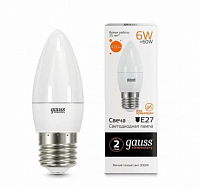 Лампа Gauss LED Elementary Свеча, 6W E27, 3000