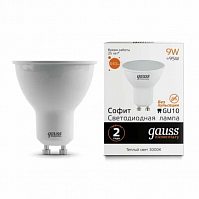 Лампа Gauss LED Elementary GU10 9W, 3000