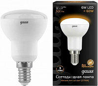 Лампа Gauss LED R50, 6W, Е14, 3000