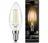 Лампа Gauss LED Filament свеча, 5W E14, 2700