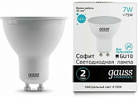 Лампа Gauss LED Elementary GU10 7W, 4100