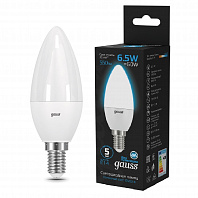 Лампа Gauss LED Свеча 6,5W, Е14, 6500