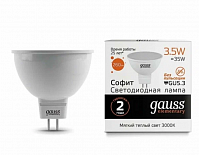 Лампа Gauss LED Elementary MR16 3,5W GU5.3, 3000k