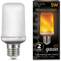 Лампа LED декоративная Пламя 5W E27 1500k 3реж., T65 Flame Gauss