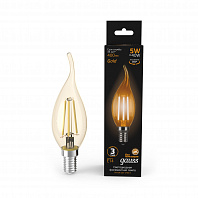 Лампа Gauss LED Filament свеча на ветру, 5W E14, 2700